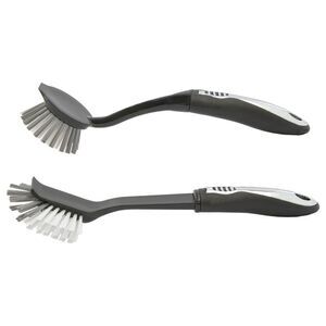 Smart Home Metro Black and Silver All Purpose Scrub Brush Set of 2